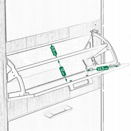 SZAFKA na buty regał 2 KOMORY OBUWIE komoda pojemna do przedpokoju LOFT na Arena.pl