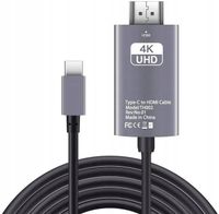 Kabel Przewód Adapter Przejściówka USB-C 3.1 TYP C DO HDMI 4K MHL 200cm TV