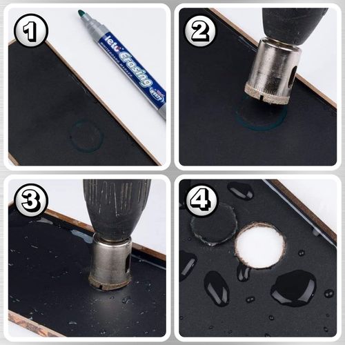 WZMOCNIONE OTWORNICE DIAMENTOWE DO GRESU PŁYTEK GLAZURY SZKŁA 10szt na Arena.pl