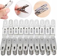 klamerki spinacze do prania ubrań bielizny metalowe 20 szt. - 27327