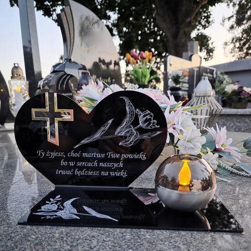 SOLARNY ZNICZ Led Statuetka NA CMENTARZ GRÓB DUŻA Lampka Led z Grawerem na Arena.pl