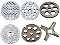 nóż nr 8 jednostronny + 5 sitek do maszynek zelmer o komorze mielenia nr 8