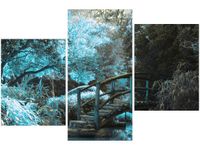 OBRAZ SECRET GARDEN MOST OGRÓD JAPONIA KOLORY