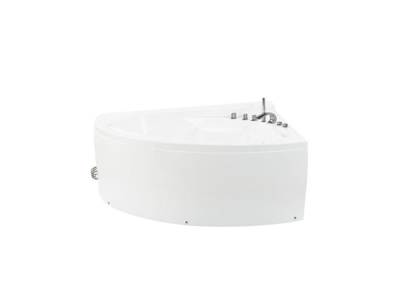 Wanna narożna LED z hydromasażem biała PELICAN zdjęcie 4