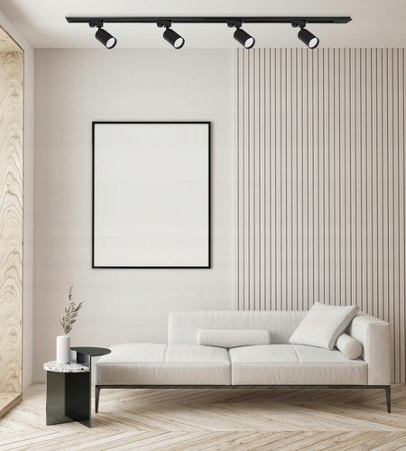 Oświetlenie szynowe 3x Lampa GU10 czarna listwa 1m SZYNOPRZEWÓD reflektor na Arena.pl