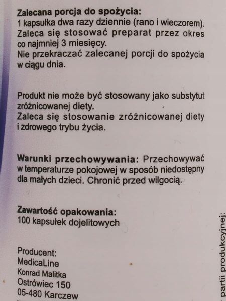 Maślan sodu 100 kapsułek 550mg ALINESS zdjęcie 4