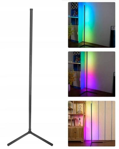 LAMPA NAROŻNA PODŁOGOWA STOJĄCA LED RGB PILOT APKA na Arena.pl