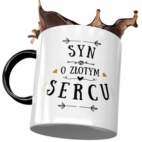 Kubek Czarny Dla Syna Na Dzień Dziecka Prezent Z Nadrukiem Ze Zdjęciem na Arena.pl