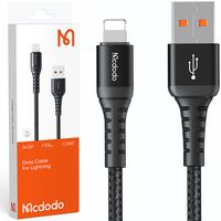 Kabel McDodo Lightning 3A 0.2m Szybkie Ładowanie DO iPhone iPad Czarny