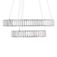 Srebrna lampa wisząca BAUTA LE42917 rings LED 46W do pokoju