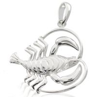 SREBRNY WISIOREK RAK DUŻY ZNAK ZODIAKU PRÓBA SREBRA 925