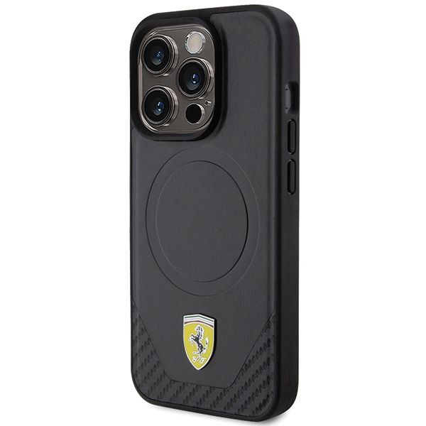 Etui Ferrari do iPhone 15 Pro, Czarny MagSafe zdjęcie 2