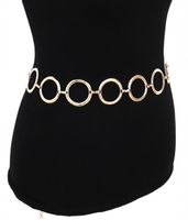 Pasek Złoty Na Talię Metalowy Łańcuch Oczka