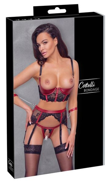 Shelf Bra Set Black/Red L zdjęcie 1