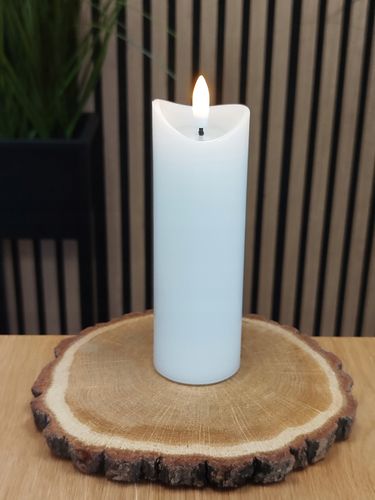 ŚWIECA WOSKOWA LED ŚWIECZKA NA BATERIE OZDOBA Z EFEKTEM PŁOMIENIA 15 CM na Arena.pl