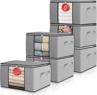 POKROWIEC NA UBRANIA 90L ORGANIZER NA UBRANIA X6 SKŁADANE Z ZAMKAMI SZAFA