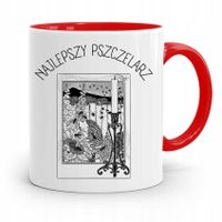 Kubek Czerwony Pszczelarza Najlepszy Pszczelarz Z Nadrukiem Ze Zdjęciem