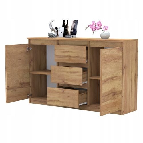 Komoda WOTAN BIALA z szufladami Duza Szafka AGA 120cm do Sypialni na Arena.pl