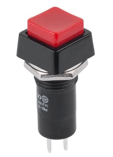 Przełącznik przycisk ON-OFF 12A czerwony C.E zdjęcie 1