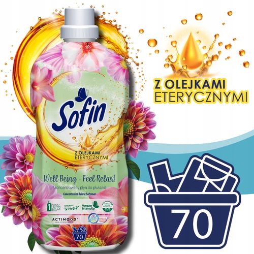 Sofin Kapsułki do Prania Kolorowych Tkanin 66 prań + Płyn do płukania 1,4l na Arena.pl