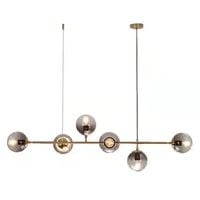 Loftowa lampa wisząca CGDEX Copel szklane kule do salonu mosiądz