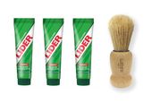 LIDER CLASSIC KREM DO GOLENIA ZIELONY 3x65g+PĘDZEL