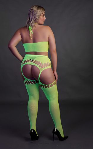 Two Piece With Crop Top And Stockings  Xl/Xxxxl na Arena.pl