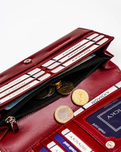 duży, skórzany portfel damski z systemem rfid - rovicky na Arena.pl