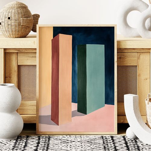 Plakat kompozycja geometryczna 21x29,7 cm A4 na Arena.pl