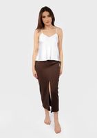 TOP Satynowy Karen Satyna BiaŁy L (40) biały