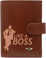 ZESTAW Portfel męski skórzany GRAWER personalizowany prezent dla szefa