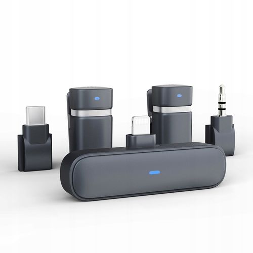 Mikrofon Bezprzewodowy TDS9 3w1 Bluetooth Lightning USB-C USB-A 2.4G na Arena.pl