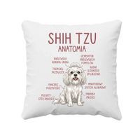 Shih Tzu  anatomia - poduszka na prezent z pieskiem