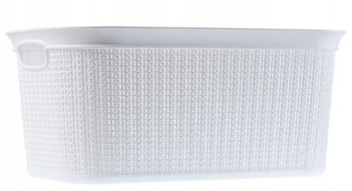 KOSZ NA BIELIZNĘ PRANIE PUDEŁKO POJEMNIK BIAŁY 27L na Arena.pl