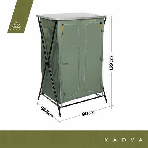 Szafka turystyczna KADVA CAMPshelf 24 zielony OS Aluminiowy blat na Arena.pl