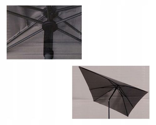 Parasol ogrodowy ochrona UV60 ANTRACYT prostokątny XL 3x2m regulacja kąta na Arena.pl