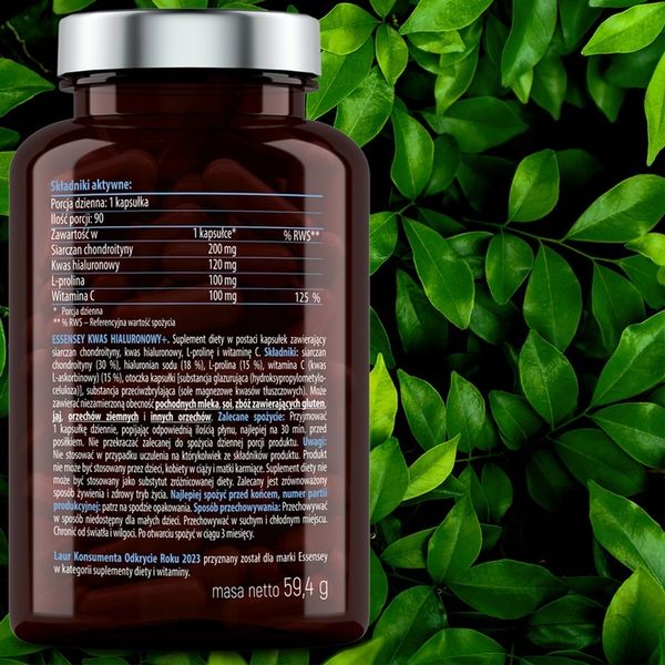 KWAS HIALURONOWY + WITAMINA C + PROLINA + COMPLEX NA SKÓRĘ STAWY 90 DNI zdjęcie 7