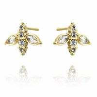 Kolczyki Ze Stali Chirurgicznej Pozłacane Kst3007B