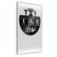 Zegar Ścienny z płyty winylowej na lustrze SPORT 48 wzorów 29x59 cm