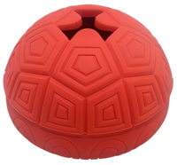Zabawka dla psa piłka żółw na przysmaki o zapachu wanilii czerwona 6cm