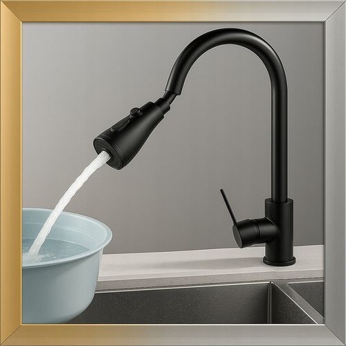 PRZEDŁUŻACZ KRANU KUCHENNEGO AERATOR PERLATOR 3 FUNKCJE 360° CZARNY LOFT 2s na Arena.pl