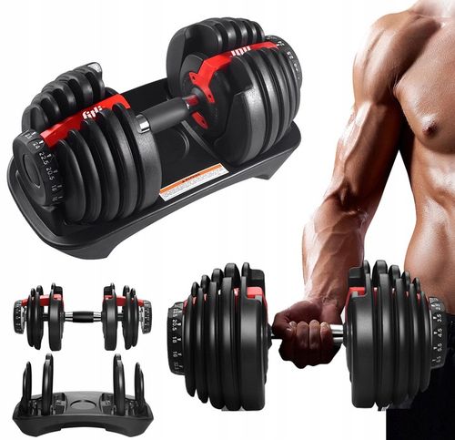 HANTLE REGULOWANE ŻELIWNE HANTEL 2,5-24KG + STOJAK szybka płynna na Arena.pl