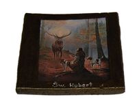 Ikona Święty Hubert patron myśliwych i leśników