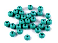 KORALIKI DREWNIANE NIEBIESKI PARAFINOWY 10MM 20SZT