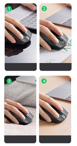 Mysz Bezprzewodowa 4000DPI Myszka Laserowa NA USB Do Komputera i Bateria AA na Arena.pl