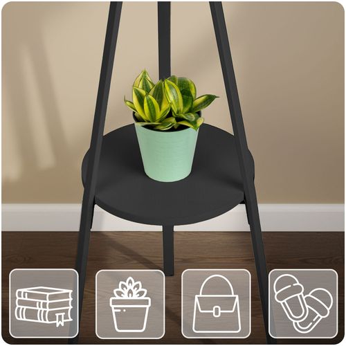 Wieszak na ubrania metalowy z półką stojący Massido MS-869 na Arena.pl