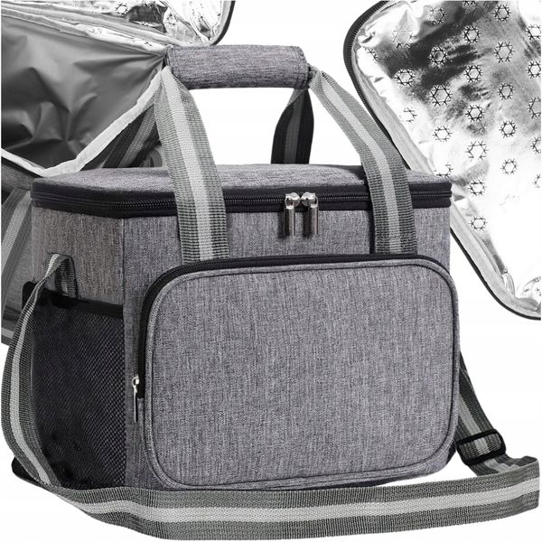 Torba Termiczna Śniadaniowa Duża Na Śniadanie Jedzenie Napoje Lunch zdjęcie 2