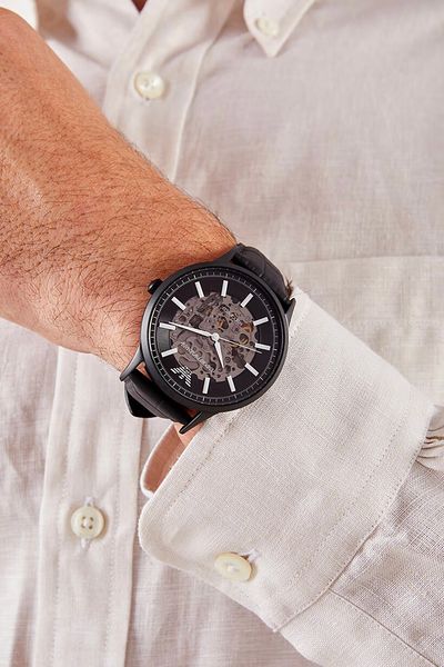 Zegarek męski EMPORIO ARMANI SKELETON AUTOMATIC AR60042 (zi055c) zdjęcie 9