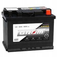 Akumulator GROM AGM START&STOP 60Ah 680A Prawy Plus