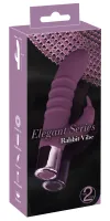 elegant series rabbit vibe fioletowy 15 trybow - silikonowy, ładowalny